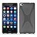 Produktbild Cadorabo Hülle für Huawei P8 Hülle in Handyhülle aus flexiblem TPU Silikon im X-Line Design Silikonhülle Schutzhülle Soft Back Cover Case Bumper Oxid Schwarz