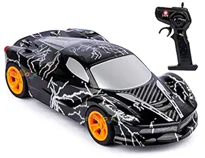 zest 4 toyz RC Racing Car Toy for Kids 2.4Ghz Remote Control Car Full Function Vehicle Four-Wheel Suspension Gift for Boys Girls - Black