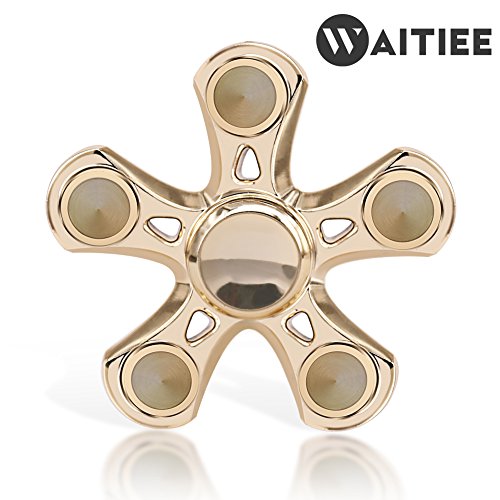 Waitiee Tri Fidget Spinner mano filatore ABS Toy stress riduttore - Perfetto per ADD, ADHD, ansia, e l'autismo per adulti divertente Anti Stress Giocattoli (Silver) Waitiee Tri Fidget Spinner mano filatore ABS Toy stress riduttore - Perfetto per ADD, ADHD, ansia, e l'autismo per adulti divertente Anti Stress Giocattoli (Silver)