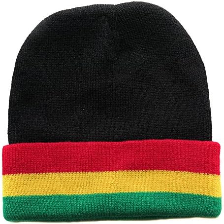 Men's Hat Jamaican Rasta Reggae Africa Flag Black