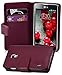 Produktbild Cadorabo Hülle für LG OPTIMUS L7 II - Hülle in BORDEAUX LILA – Handyhülle mit Kartenfach aus struktriertem Kunstleder - Case Cover Schutzhülle Etui Tasche Book Klapp Style