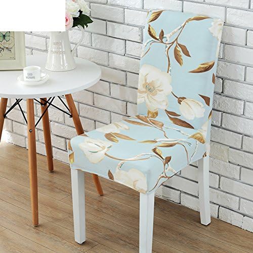 Simple conjoined printing chair cover Home stretch dining chair-M One Size