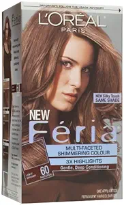 LOreal Paris Feria Multi-Faceted Shimmering Colour 3X Highlights, Level 3 Permanent, Light Brown/Natural 60 (Pack of 3)