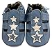 MiniFeet Premium Soft Leather Baby Shoes, Boys Blue Sandal 12-18 Months