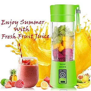 Jiyatech Rechargeable Portable Electric Mini USB Juicer & Blender for Shake | Hand Mixers Smoothies | Travel Juicer for Fruits and Vegetables | Juice Maker Machine for All Fruits | Assorted Colour