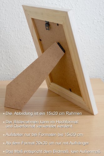 Vintage Bilder-Rahmen Stockholm im Shabby Chic Design | Holz-Rahmen in Weiß mit Glas (21×29 - 7