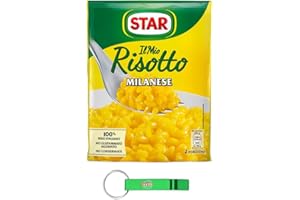 15x Star Il Mio Risotto Milanese - Riso cremoso con zafferano 100% italiano Preparato 175g + Portachiavi Beni Culinari