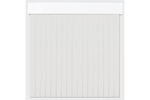 Cortinas - Tenda a strisce in plastica PVC e barra in alluminio, ideale per terrazze e verande, anti-mosche, bianco, 210 x 120 cm