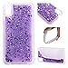 Price comparison product image ZXK CO iPhone XR Case Liquid 3D Glitter Liquid Sparkling Shiny Floating Sparkly Luxury Cute Case Love Case Transparent TPU Case Quicksand Protection Compatible for iPhone XR 6.1"-Purple