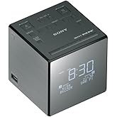 Sony XDR-C1DBP DAB/DAB+/FM Clock Radio with Dual Alarm and USB Smartphone Charging - Grey