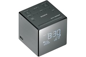 Sony XDR-C1DBP DAB/DAB+/FM Clock Radio with Dual Alarm and USB Smartphone Charging - Grey