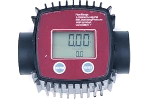 NUZAMAS Misuratore di portata digitale a turbina misuratore di portata elettronico misuratore di pressione 1" filettatura interna ingresso/uscita per acqua liquida, diesel