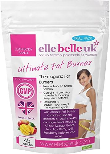Ultimate Fat Burner – 45 Capsules – Thermogenic Fat Burners with latest natural ingredients to support weight management including African Mango, Green Tea, Acai Berry, Raspberry Ketones and more – Slimming Formula Designed To Help Support Healthy Energy Levels and Metabolism – 100% Natural – Made In The UK – Vegetarian &amp; Vegan Friendly