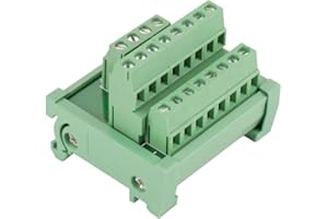 HILITAND Módulo Tablero 2 en 8 módulo Módulo Breakout Montaje en riel DIN y panel Distribución de energía