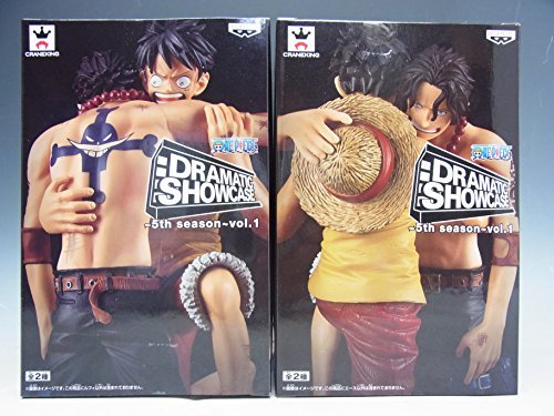 ONE PIECE - DRAMATIC SHOWCASE - 5th SEASON - LUFFY & ACE - 2 FIGURES SET 11&12cm