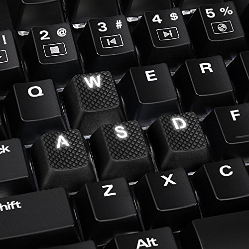 Sharkoon Mechanical Rubber Keyset schwarz Gummierte Tastenkappen für mechanische Tastaturen mit Kailh- und Cherry MX-Schaltern - 3