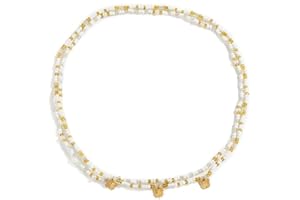 MenYiYDS-Cadena de Cuentas africanas cintura blanco Colgante perlas Mariposa Cadena del vientre Cuentas de cintura