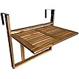 CLICK-DECK Balcony Table HARDWOOD Folding Hanging Railing Dining Garden BBQ Side Table NEW & IMPROVED BRACKET