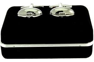 Zac's Alter Ego Boutons de manchette de rugby 3D dans une boîte cadeau