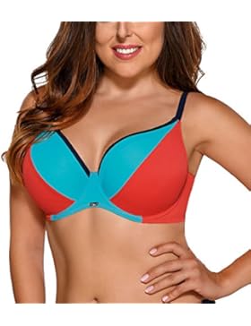 Ava SK-58 Reggiseno Del Bikini Liscio Colorato Uniforme Con Le Coppe Morbide - Fabbricato In UE