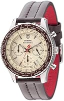 DETOMASO Firenze Men's Quartz Watch with Beige Dial Chronograph Display and Brown Leather Bracelet Sl1624C-Bg