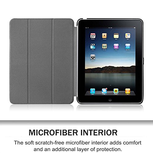 Fintie Apple iPad 1 Hülle Case – ultra-schlank superleicht Ständer Smart Shell Cover Schutzhülle Etui Tasche für iPad 1st Generation, Schwarz - 6