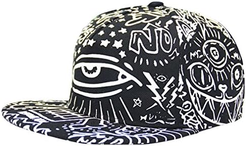 Biwinky Cool Graffiti Printed Baseball Hat Hippie Snapback Hip-Hop Peak Cap