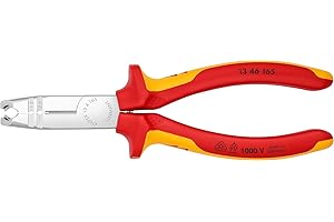 Knipex Pelacables multifuncional cromado, aislados con fundas multicomponentes, según norma VDE 165 mm (cartulina autoservicio/blíster) 13 46 165 SB