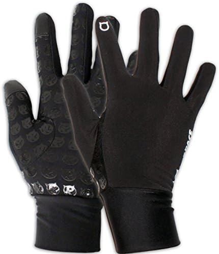 Rat Race Black Thermal Traquair Running Glove - Touchscreen friendly, Reflective and Lightweight - for Men and Women (Large)