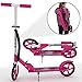 Produktbild Kinetic Sports Scooter Cityroller Roller Tretroller Klappbar 205 mm XXL Räder bis 75kg PINK
