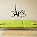 H&D DIY PVC Wall Art Decal Sticker Living Room Bedroom Decoration Wall Sticker Wall Decor Home Decor Decals for Kitchen washroom bedroom Kids Room (paris)
