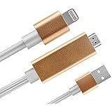 Lightning to HDMI, support IOS 11.0cable 6.6FT, 1080P HDMI Video AV Cable Connector Conversion Same ATETION Screen Device HDTV Adapter for iPhone 7/6/5 Series, Pad Air/mini/Pro, Pod touch