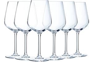 Luminarc - Collection Vinetis - 6 verres à pied 30 cl - Design moderne et élégant - Fabriqués en France - Emballage renforcé