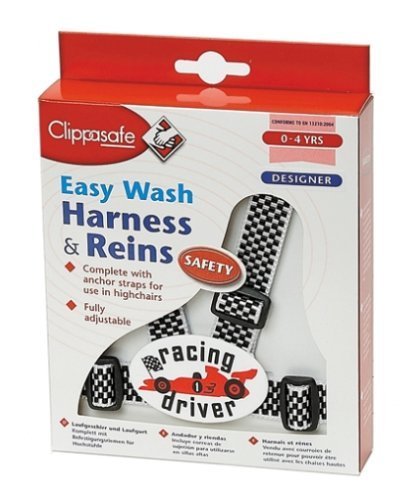 Clippasafe Easy Wash Harness and Reins - Racing Driver