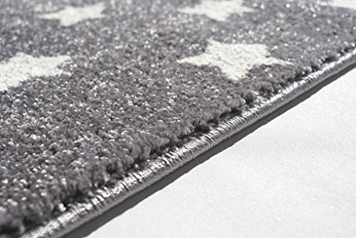Kinderteppich Happy Rugs LITTLE STARS silbergrau/weiß 80 x 150 cm - 4