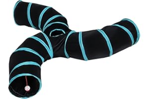 TRIBONES Animali domestici cucciolo furetto coniglietto gatto tunnel | tubo gatto giocattolo | fai da te gatto labirinto casa letto tenda giocattolo interattivo gattino S (S-stile: tunnel a 3 vie)