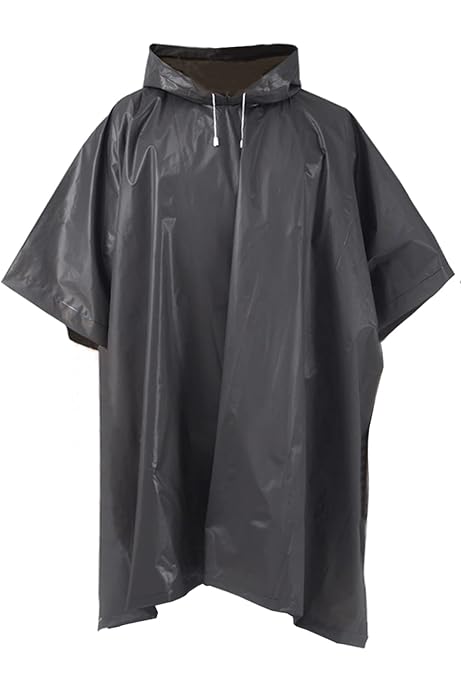 Impermeabile Trasparente Riutilizzabile - Poncho Con Cappuccio E Maniche - Unisex Per Pioggia - Foto 4