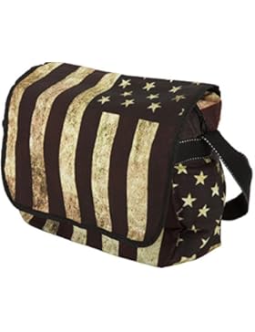 Baumwolle Schultertasche Medium Damen stars and stripes USA