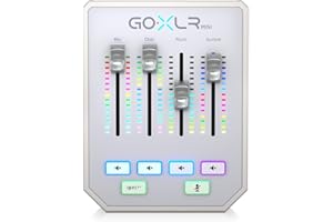 TC Helicon GoXLR MINI-WH Online Broadcast Mixer with USB/Audio Interface and Midas Preamp | All-in-One Audio Interface for Streamers & Creators | Supports Windows 7, 8, 10 & 11 | White