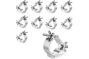 HEYOUTH Morsetti per Luci Scena,Morsetto per Traliccio Luci,Truss Clamp Ganci Tralicci Luci,10pcs Truss Morsetto di fissaggio 48-52 mm Capacità di Carico 200kg per Altoparlanti o Accessori di illuminazione