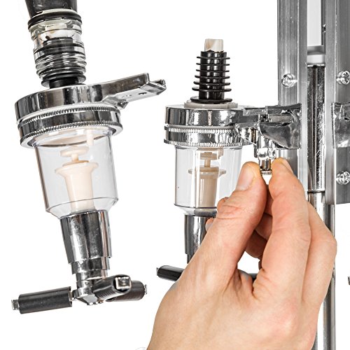 TecTake Getränkeportionierer für 4 Flaschen Bar Butler Tischständer 4cl - 5