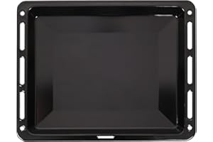 ICQN Tiefes Backblech 445 × 375 × 50 mm, Kompatibel mit Bauknecht, Indesit, Whirlpool-Gruppe & Algor, Emaillierte Backbleche für Backofen & Herd