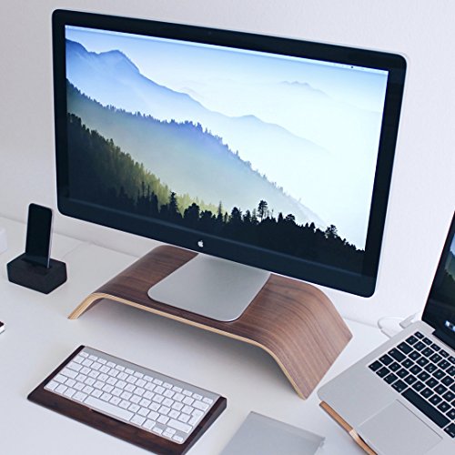 Woodcessories EcoLift Hightower – Ergonomischer Monitorständer aus echtem Holz (Walnuss) - 5