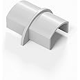 D-Line Smooth-Fit Micro+ Connector White - Join 2 lengths of 20x10mm Trunking on flat surface - 1-Pack, 20x10mm (Micro+) Connector