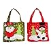 Produktbild wicemoon 2 x Geschenk Tüte Weihnachtsmann mit Schneemann Muster Kosmetiktasche Eintritt Paket Weihnachtsschmuck Candy Staubbeutel