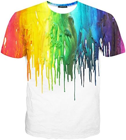 Syaimn Unisex 3D Printed Short Sleeve T-Shirts Casual Graphics Tees XXL