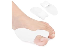 Aubeifou 6x Raddrizza dita silicone, Separatore Dita Piede, Separatore E Correttore Alluce, Prevenzione Dolori Borsite, Distanziatore Raddrizza Dita, Uomo Donna