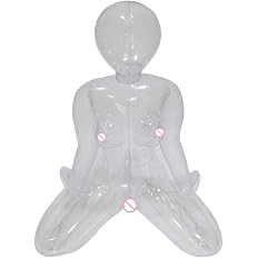 Sexuelle Puppe 65cm Hockende Kopflose Transparente Aufblasbare ...