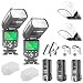 Neewer® NW982C-II *High Speed Sync* E-TTL Camera Master/Slave Flash Kit for Canon EOS 5D Mark III , 5D Mark II, 1Ds Mark 6D, 5D, 7D, 60D, 50D, 40D, 30D, 300D, 100D, 350D, 400D, 450D, 500D, 550D, 600D, 650D, 700D, 1000D, 1100D/EOS Digital Rebel, SL1, XT, Xti, Xsi, T1i, T2i, T3i, T4i, T5i, XS, T3 and Other Canon DSLR Cameras, includes: (2)NW982C-II Flash+ (1)2.4GHz Wireless Trigger (1 Transmitter, 2 Receivers) + (2)Cables (C1/C3) + (2)Soft Flash Diffuser + (2) Lens Cap Holder RS.18749.00