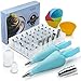 Produktbild Balder Profi Spritztüllen Set [71 Teilig] - 3 reißfeste Spritzbeutel - Spülmaschinenfestes Backzubehör - Mit Cupcake Formen und Einwegspritzbeutel - Ideal für Torten Deko - Plus Rezeptbuch